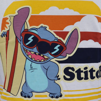 Disney Stitch T-Shirt Kurzarm Kinder Jungen Shirt - WS-Trend.de 98-134 100% Baumwolle Blau Weiß