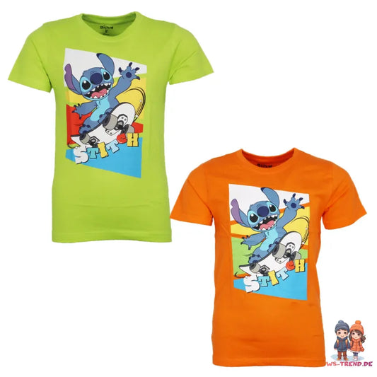Disney Lilo und Stitch Jungen Kinder kurzarm T-Shirt Shirt - WS-Trend.de Gr. 98-128 Baumwolle