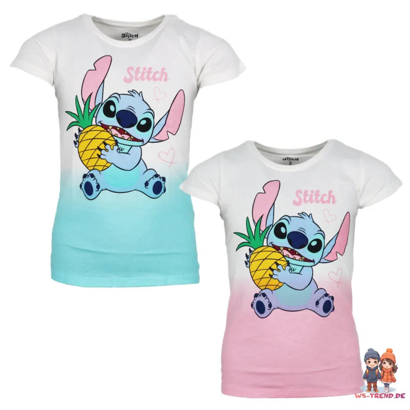 Disney Lilo und Stitch Mädchen Kinder kurzarm T-Shirt Shirt - WS-Trend.de Gr. 92-128 100% Baumwolle