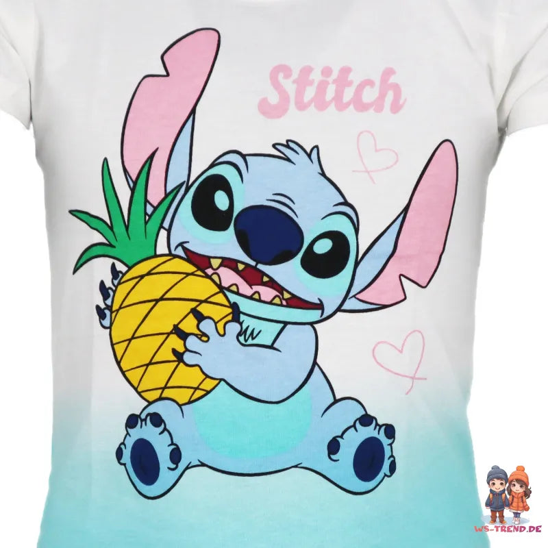 Disney Lilo und Stitch Mädchen Kinder kurzarm T-Shirt Shirt - WS-Trend.de Gr. 92-128 100% Baumwolle