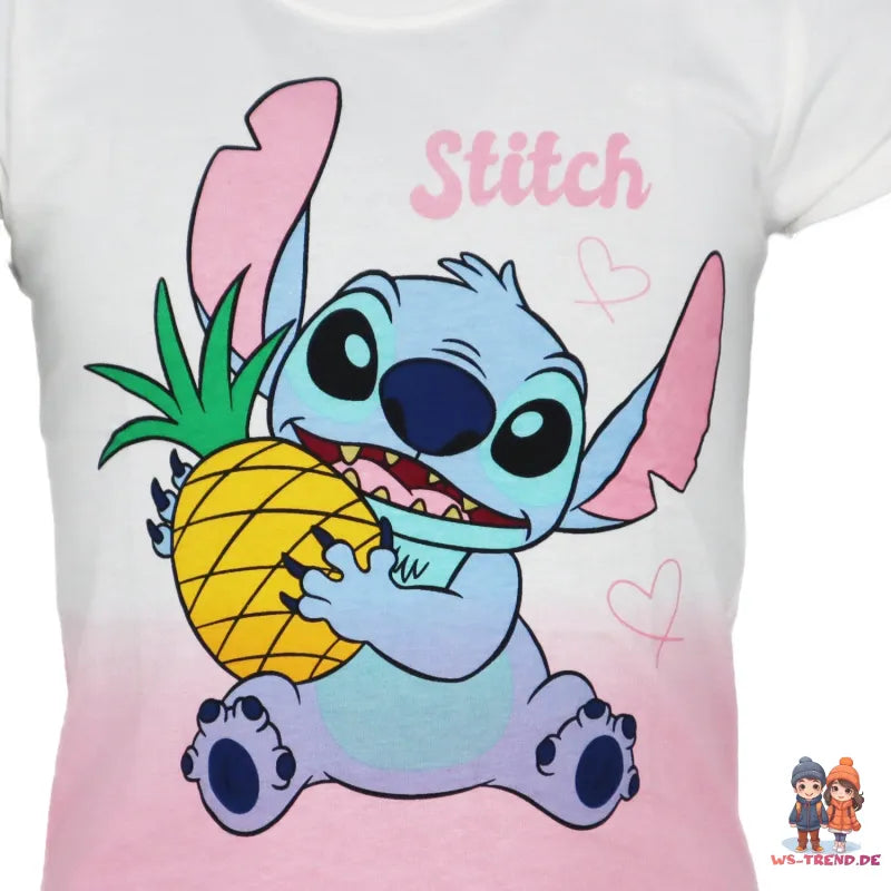 Disney Lilo und Stitch Mädchen Kinder kurzarm T-Shirt Shirt - WS-Trend.de Gr. 92-128 100% Baumwolle