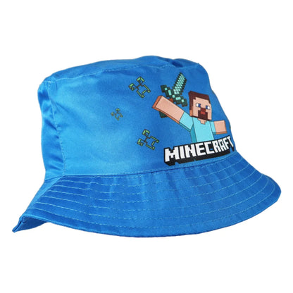 Minecraft Steve Kinder Jungen Fischermütze Fischerhut Hut Sommerhut - WS-Trend.de Gr. 52-54