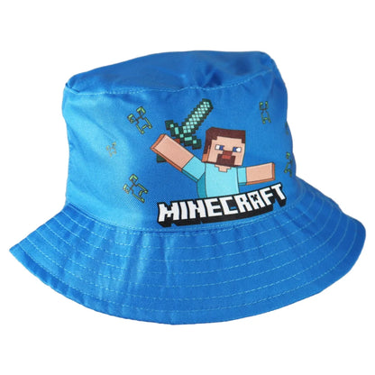 Minecraft Steve Kinder Jungen Fischermütze Fischerhut Hut Sommerhut - WS-Trend.de Gr. 52-54