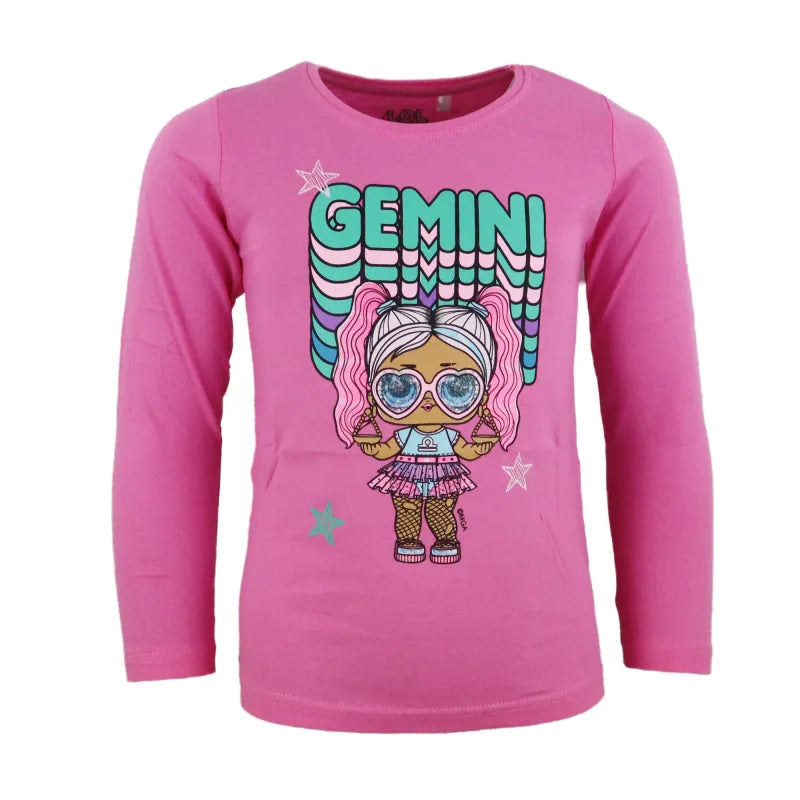 LOL Surprise Gemini Kinder langarm T-Shirt - WS-Trend.de Suprise - Rosa Blau für Mädchen 98 - 128
