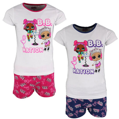 LOL Surprise Kinder Schlafanzug Pyjama - WS-Trend.de kurz 104-134 pink Lila baumwolle