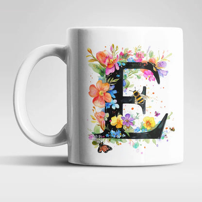 Name A bis Z und 9 Blumen Bienen Kaffeetasse Teetasse Tasse Geschenkidee - WS-Trend.de