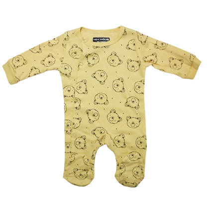 Teddybär Baby 4 tlg Set Body Strampler Lätzchen Mütze - WS-Trend.de Gr. 56 - 74 Baumwolle