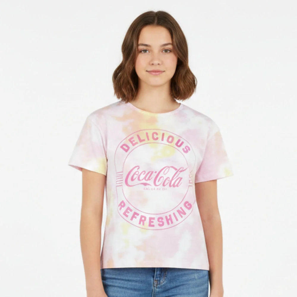Coca Cola Vintage T-Shirt Kinder Jugend Mädchen kurzes Shirt - WS-Trend.de Bunt Top 134-164