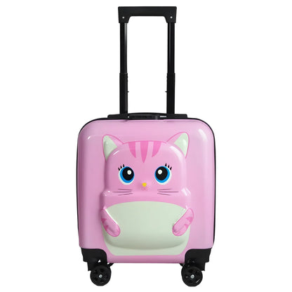 Katze 3D Kinder Trolley Kinderkoffer ABS Kindertrolley 45x35x25 cm - WS-Trend.de