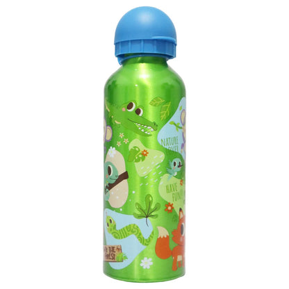 Waldtiere 3 tlg Kinder Lunch Set Brotdose Aluminium Trinkflasche 500 ml Göffel - WS-Trend.de