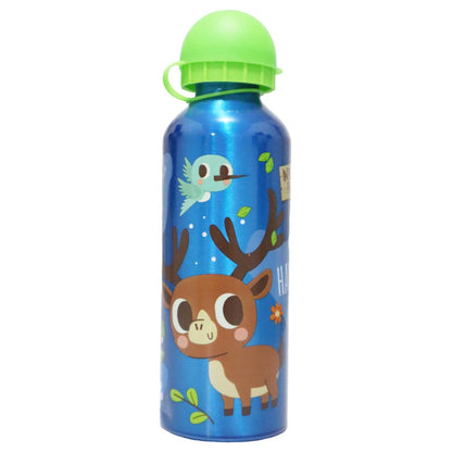 Waldtiere 3 tlg Kinder Lunch Set Brotdose Aluminium Trinkflasche 500 ml Göffel - WS-Trend.de