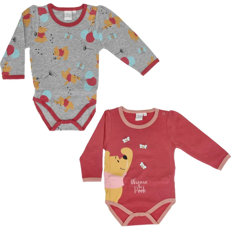 Disney Winnie der Pooh Baby 2er Pack langarm Body Strampler - WS-Trend.de Gr. 62 - 92