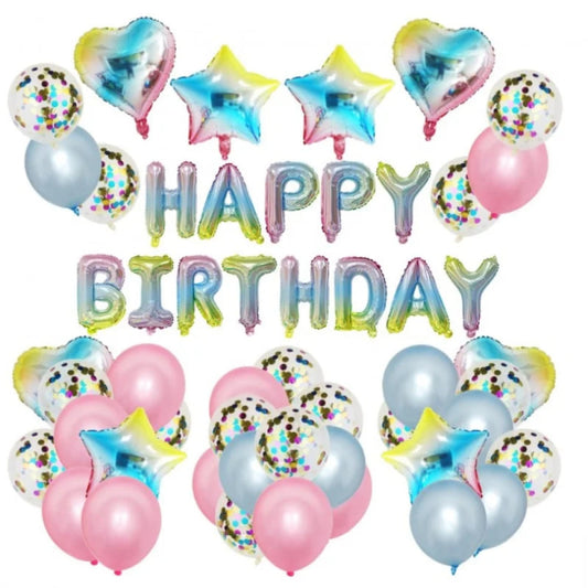 Happy Birthday Luftballons Geburtstag Party Deko Set 50 teilig Bunt - WS-Trend.de