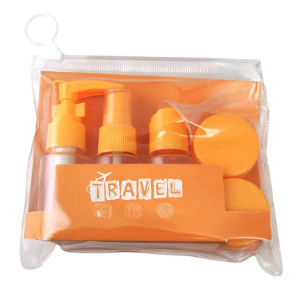 Kulturbeutel Reiseflaschen 7-tlg Set Schampooflasche Dosen Sprühflasche - WS-Trend.de