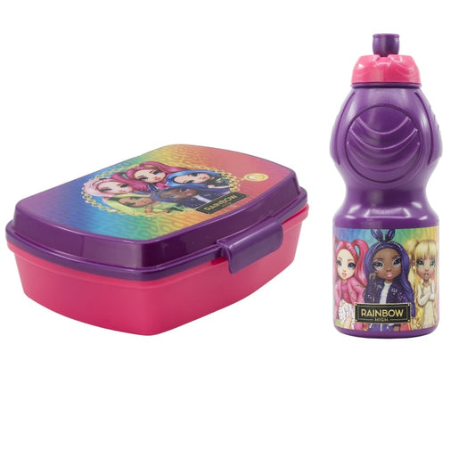 Rainbow High Girls 2 teiliges Kinder Set Brotdose plus Trinkflasche - WS-Trend.de