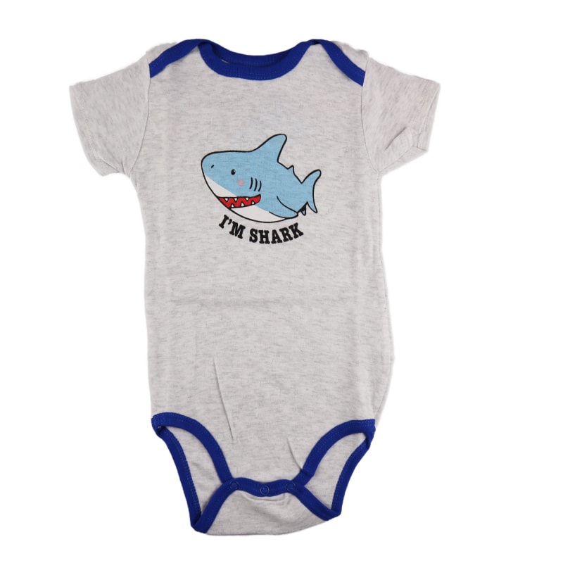 Baby 2er Pack kurzarm Body Strampler Jungen - WS-Trend.de Schlafanzug Gr. 68 - 92 kleiner Hai Bärchen