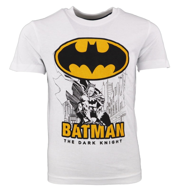 DC Comics BATMAN Kinder kurzarm Pyjama - WS-Trend.de Batman kurz Schlafanzug 104 bis 134 Weiß Grau
