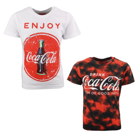 Coca Cola Classic Jungen kurzarm T-Shirt - WS-Trend.de Vintage Kinder Jugend 134-164 100% Baumwolle