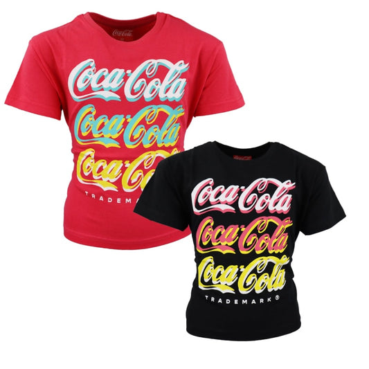 Coca Cola Mädchen kurzes Top Jugend T-Shirt - WS-Trend.de 134-164 Baumwolle