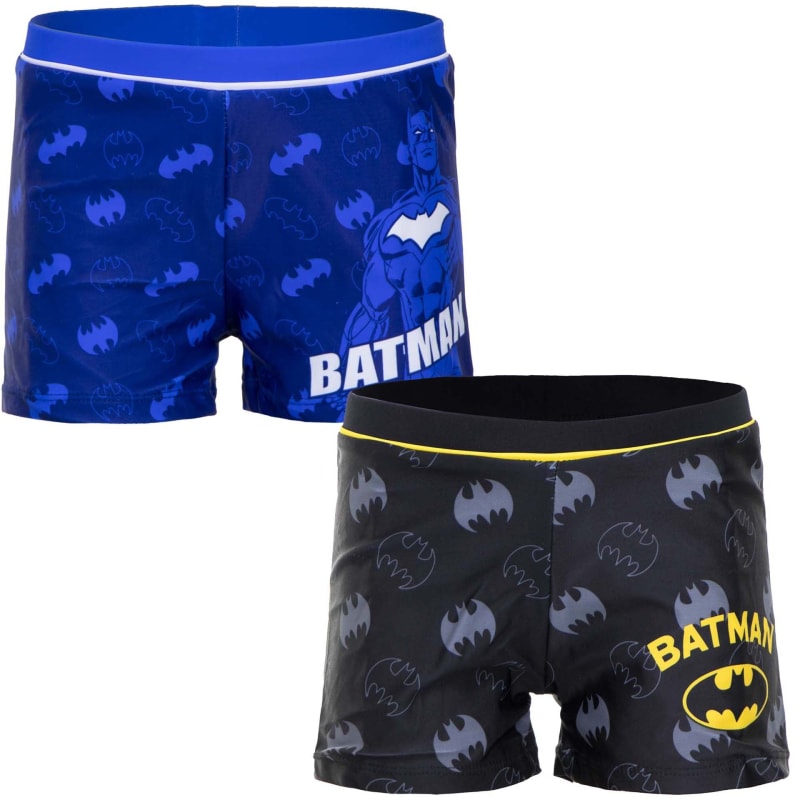 DC Comics Batman Classic Kinder Badehose Shorts - WS-Trend.de Clasic Badeshorts Boxer Bademode Schwarz Blau Gr 98 - 128