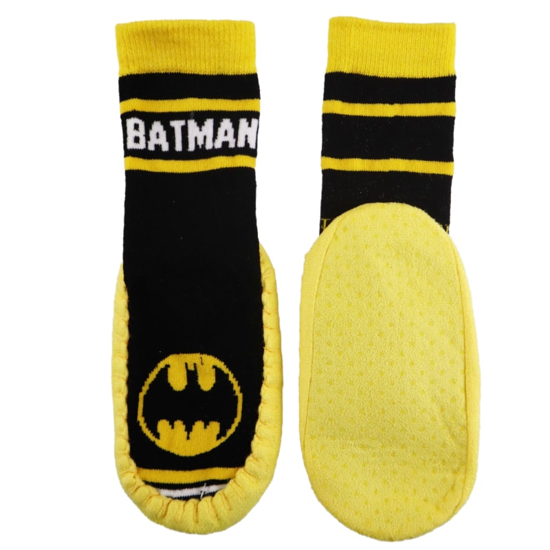 DC Comics Batman Kinder Stopper Socken - WS-Trend.de antirutsch lange Stoppersocken Gelb - 23 bis 28