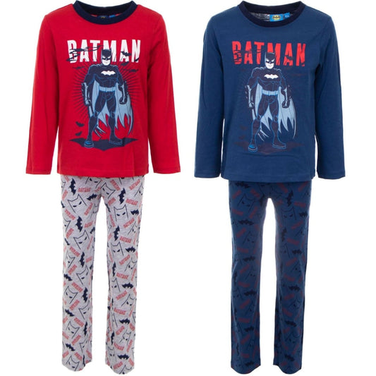 DC Comics Classic Batman Kinder lang Pyjama Schlafanzug - WS-Trend.de 98-128 Blau Rot Baumwolle