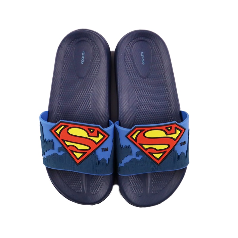 DC Comics Superman Kinder Badelatschen Sandalen 3D Optik - WS-Trend.de Schuhe Blau
