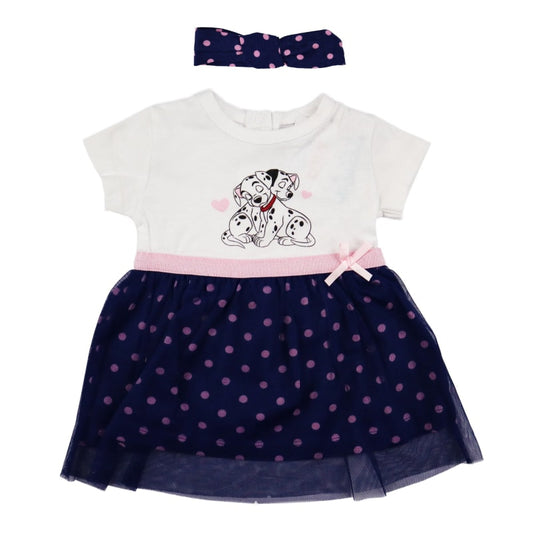 Disney 101 Dalmatiner Baby Kleinkind Tüllkleid Sommerkleid mit Haarband - WS-Trend.de 62-86