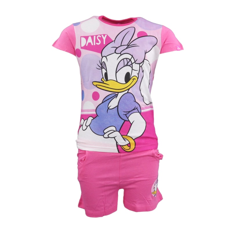 Disney Daisy Duck Kinder Mädchen Sommerset Shorts plus T-Shirt - WS-Trend.de 98-128 Rosa Pink