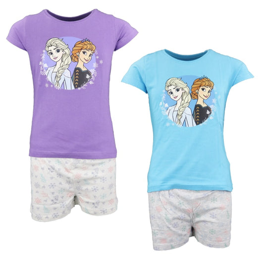 Disney Die Eiskönigin Elsa Anna Kinder kurzarm Schlafanzug Pyjama - WS-Trend.de 104 bis 134