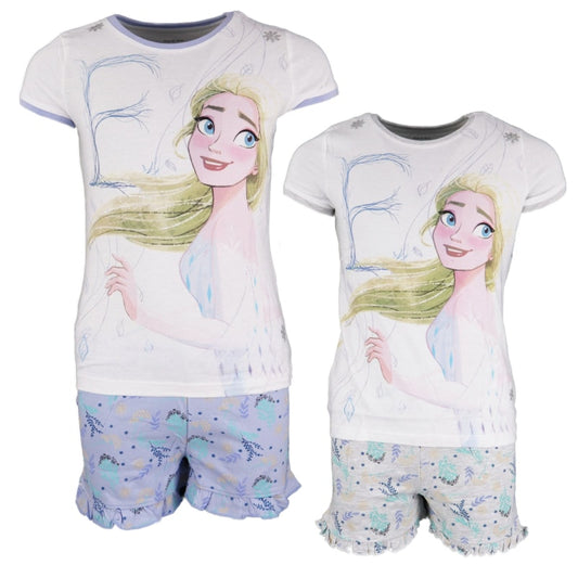 Disney Die Eiskönigin Elsa Kinder Schlafanzug Pyjama kurz - WS-Trend.de kurzarm 104 bis 134 baumwolle