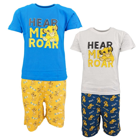 Disney König der Löwen Simba Kinder Pyjama Schlafanzug - WS-Trend.de kurzarm 98 -128 Baumwolle