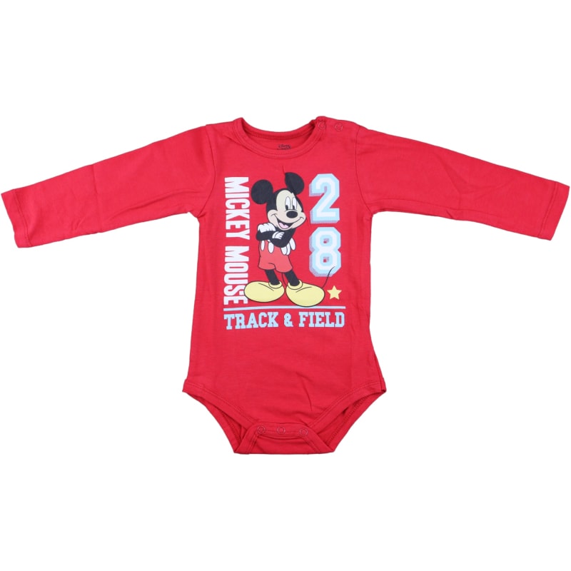 Disney Mickey Maus Baby Kleinkind langarm Body - WS-Trend.de Strampler Schlafanzug Gr. 68 - 92