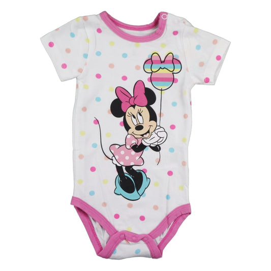 Disney Minnie Maus Baby Kleinkind kurzarm Body - WS-Trend.de gestreifter Strampler Gr. 68 - 92