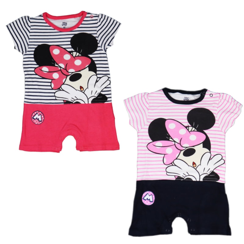 Disney Minnie Maus Baby Kurzarm Body Strampler - WS-Trend.de Schlafanzug 62 bis 86 gestreift