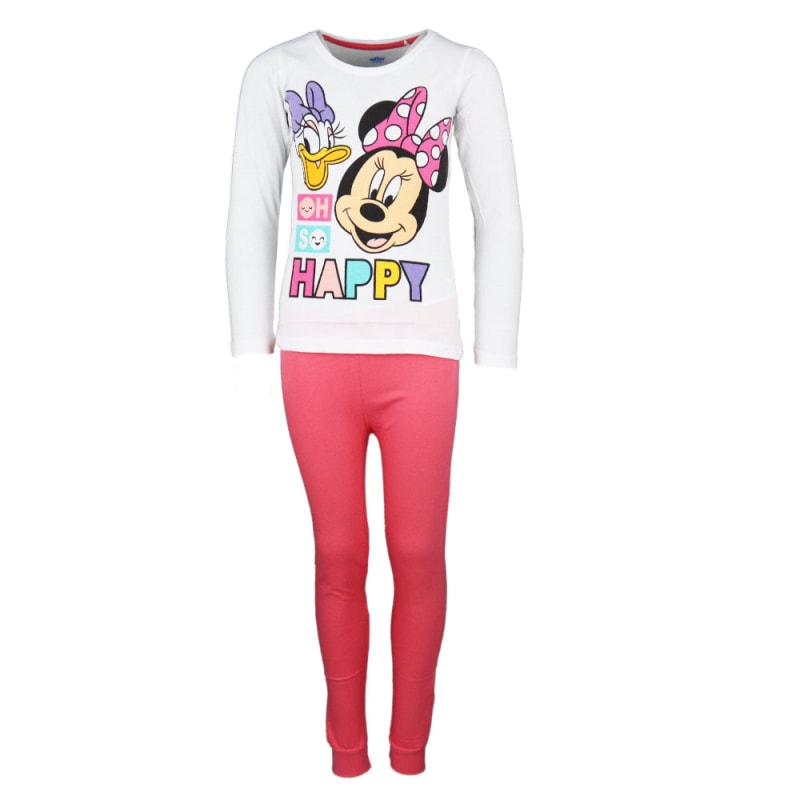 Disney Minnie Maus Daisy Duck Kinder Schlafanzug Pyjama lang - WS-Trend.de 104 - 134 Baumwolle