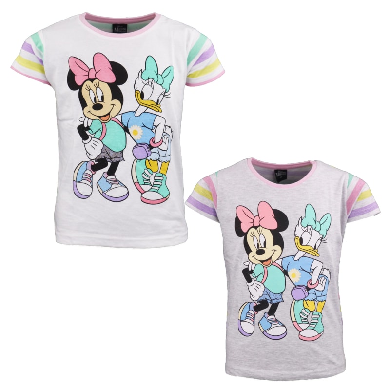 Disney Minnie Maus Daisy Duck Kinder T-Shirt - WS-Trend.de Diasy Grau Weiß für Mädchen 104-134
