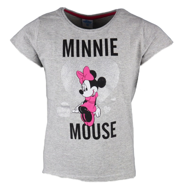Disney Minnie Maus Glitter Love Kinder kurzarm T-Shirt - WS-Trend.de Heart Mädchen Baumwolle