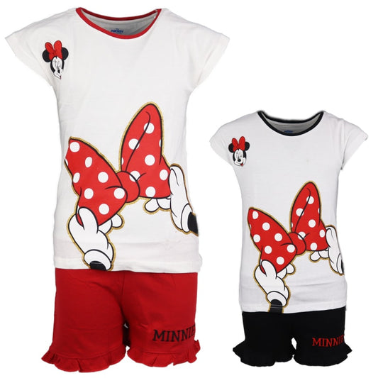 Disney Minnie Maus Jugend Pyjama - WS-Trend.de Mädchen kurzarm Schlafanzug 134-164 Baumwolle