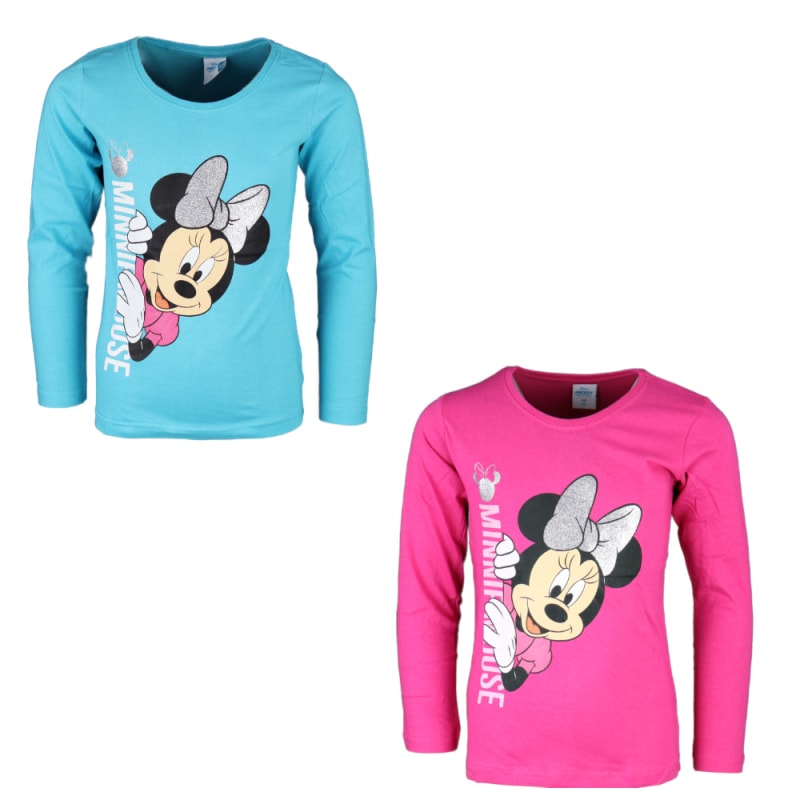 Disney Minnie Maus Kinder langarm T-Shirt - WS-Trend.de Mädchen - 104 bis 134 - 100% Baumwolle