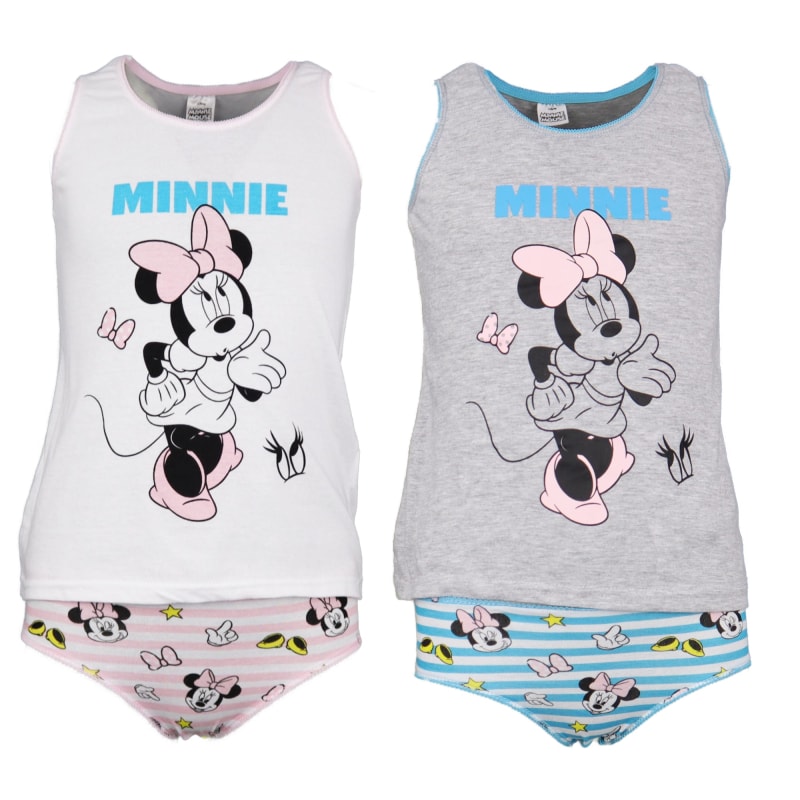 Disney Minnie Maus Kinder Unterhemd und Slip Set - WS-Trend.de Mädchen Unterwäsche 104 - 134