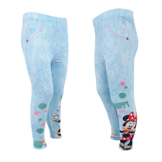 Disney Minnie Maus lange Kinder Leggings - Blau Gr. 104-134 - WS-Trend.de Mädchen