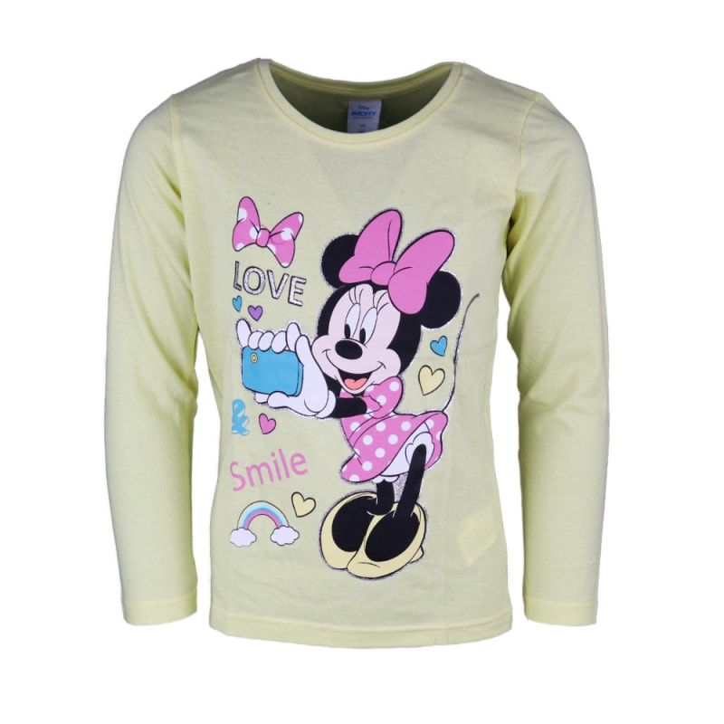 Disney Minnie Maus Love Smile Kinder langarm T-Shirt - WS-Trend.de Mädchen 104 bis 134 Baumwolle