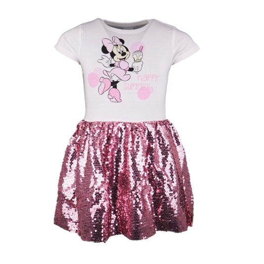 Disney Minnie Maus Mädchen Kinder Kleid Pailletten - WS-Trend.de kurzarm 104 - 134