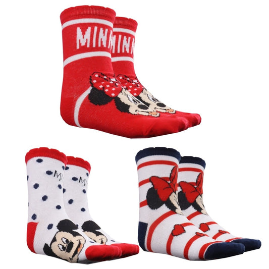 Disney Minnie Maus Mädchen Sneaker Socken 3er Pack - WS-Trend.de Kinder lange Pink im 3-er 23 bis 38