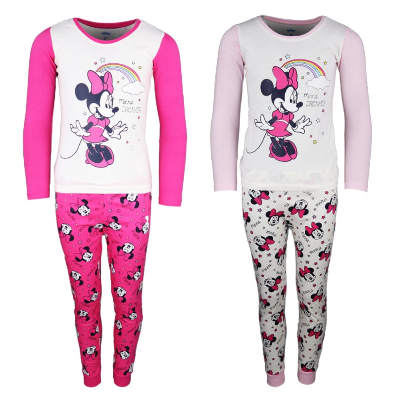 Disney Minnie Maus Rainbow Kinder Schlafanzug Pyjama lang - WS-Trend.de 98-128