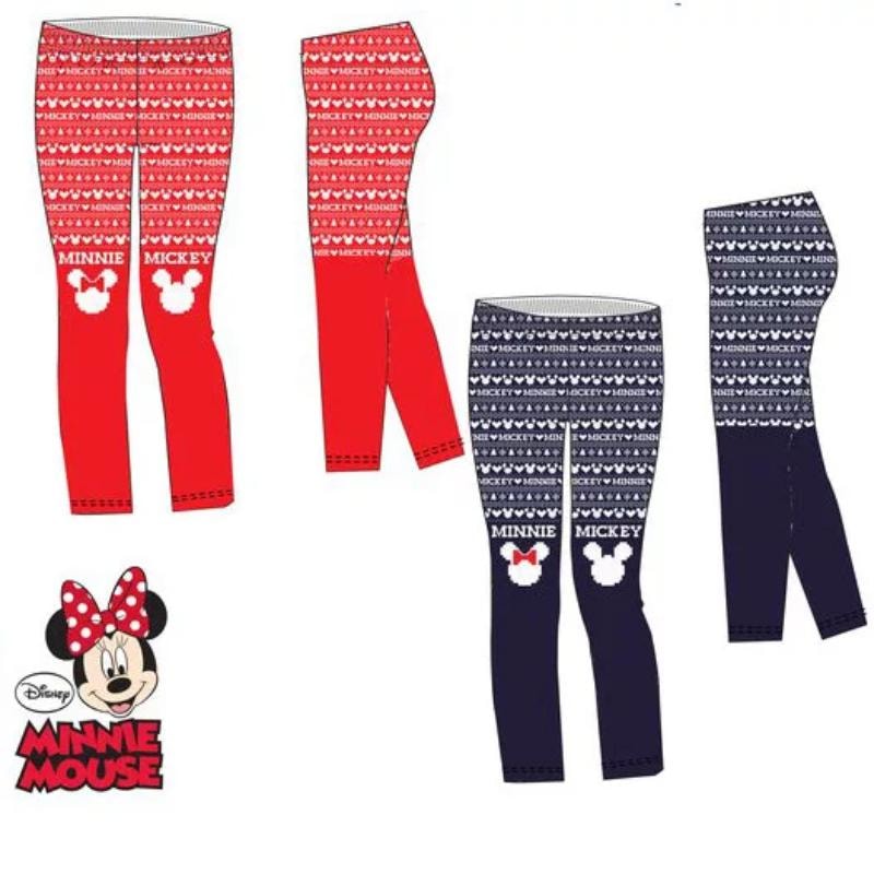 Disney Minnie Mouse Leggings - Blau Rot 98 bis 128 cm - WS-Trend.de Maus Kinder - Tannen Schneeflocken Mädchen