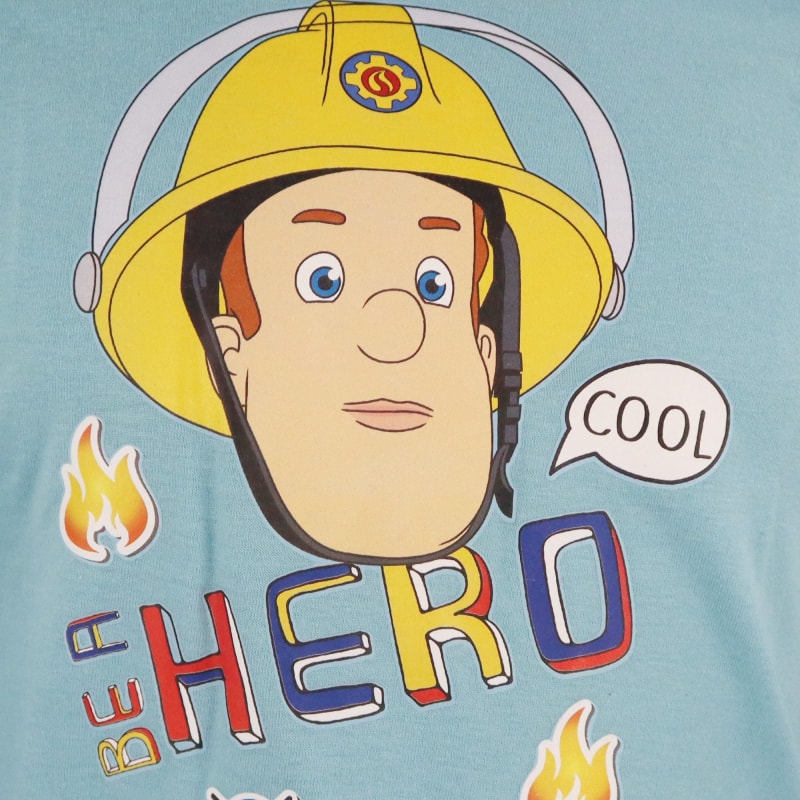Feuerwehrmann Sam Kinder Schlafanzug Pyjama - WS-Trend.de Baumwolle Blau 98 bis 128