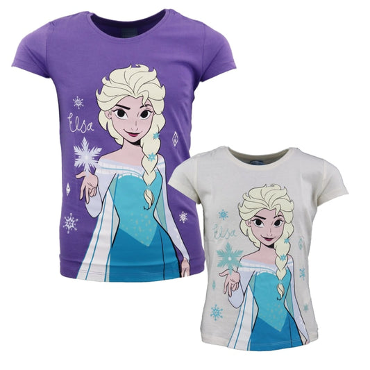 Disney Die Eiskönigin Elsa Kinder T-Shirt - WS-Trend.de Lila Beige Mädchen 104-134
