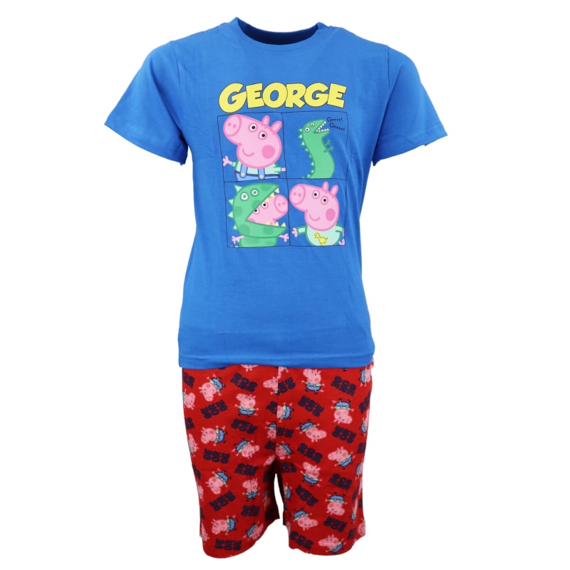 Peppa Pig George Kinder Jungen Pyjama - WS-Trend.de Wutz Schlafanzug 104-134 Shirt Shorts